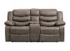 Java Light Brown Reclining Loveseat with Console - Expedition