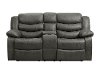 Shadow Dark Gray Reclining Loveseat with Console - Expedition