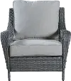 Essen II Gray Wicker Club Chair (set of 2)