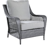 Traditional Gray Wicker Club Chair - Essen 2 (set of 2)-2