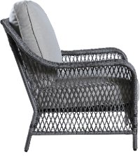 Traditional Gray Wicker Club Chair - Essen 2 (set of 2)-3