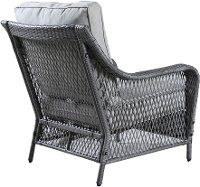 Traditional Gray Wicker Club Chair - Essen 2 (set of 2)-4