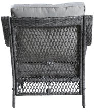 Traditional Gray Wicker Club Chair - Essen 2 (set of 2)-5