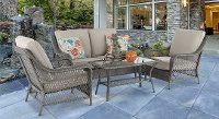 Gray Wicker 4 Piece Patio Set - Essen 2-2
