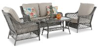 Gray Wicker 4 Piece Patio Set - Essen 2-6