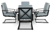 Sea Breeze Tranquil Blue Fire Pit Patio Set-3