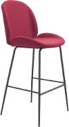 Red Upholstered Bar Stool - Miles