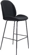 Black Upholstered Bar Stool - Miles