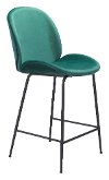 Green Upholstered Counter Height Stool - Miles