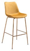 Yellow Velvet Bar Stool - Tony