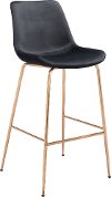 Black Velvet Bar Stool - Tony