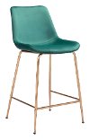 Green Velvet Counter Height Stool - Tony