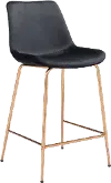 Black Velvet Counter Height Stool - Tony