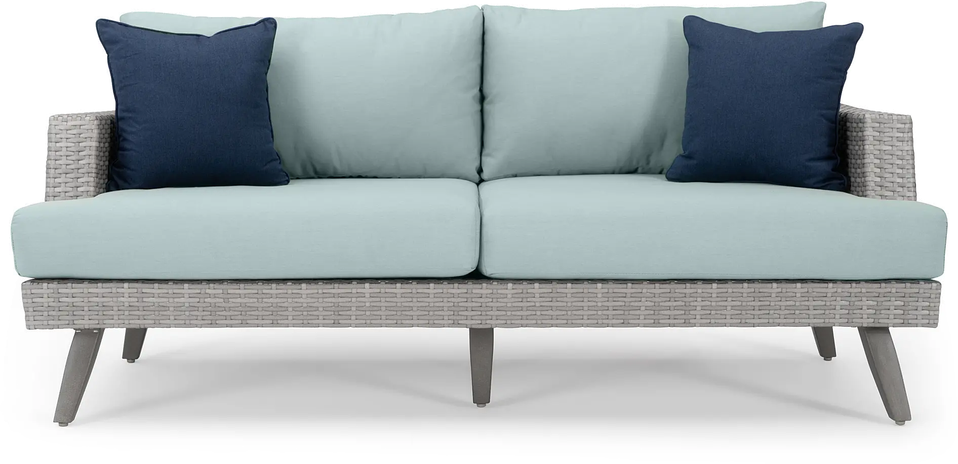 Portofino Spa Blue 4 Piece Patio Set with Indigo Cushions-8