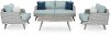 OP-PESCSG4-PORV-SPA Spa Blue 4 Piece Patio Set with Indigo Cushions - Portofino