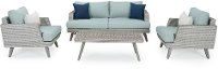 OP-PESCSG4-PORV-SPA Spa Blue 4 Piece Patio Set with Indigo Cushions - Portofino-1