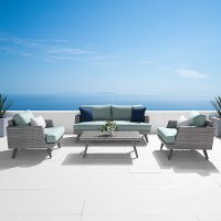 OP-PESCSG4-PORV-SPA Spa Blue 4 Piece Patio Set with Indigo Cushions - Portofino-2