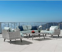 OP-PESCSG4-PORV-SPA Spa Blue 4 Piece Patio Set with Indigo Cushions - Portofino-3