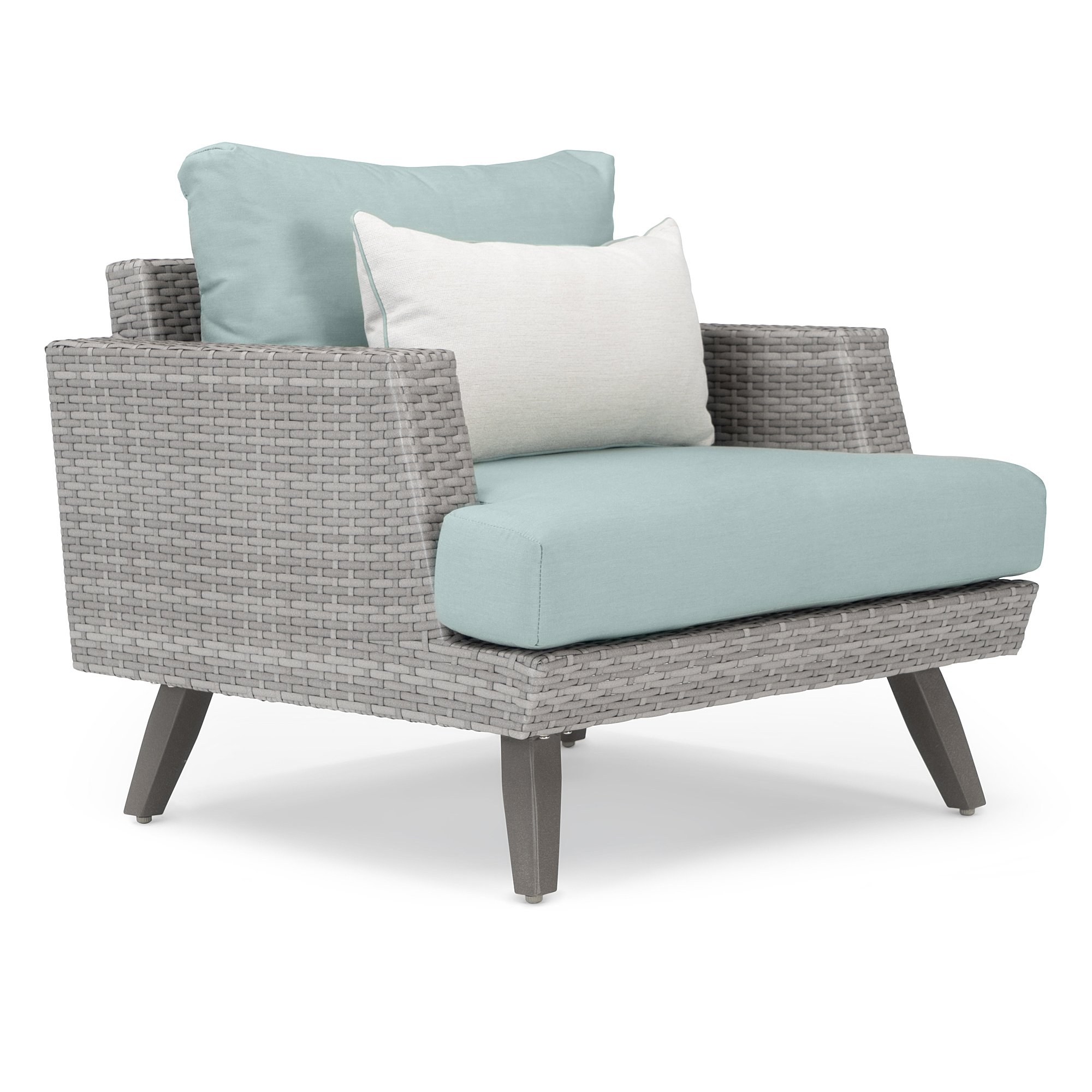 Spa Blue 4 Piece Patio Set with Indigo Cushions - Portofino-5