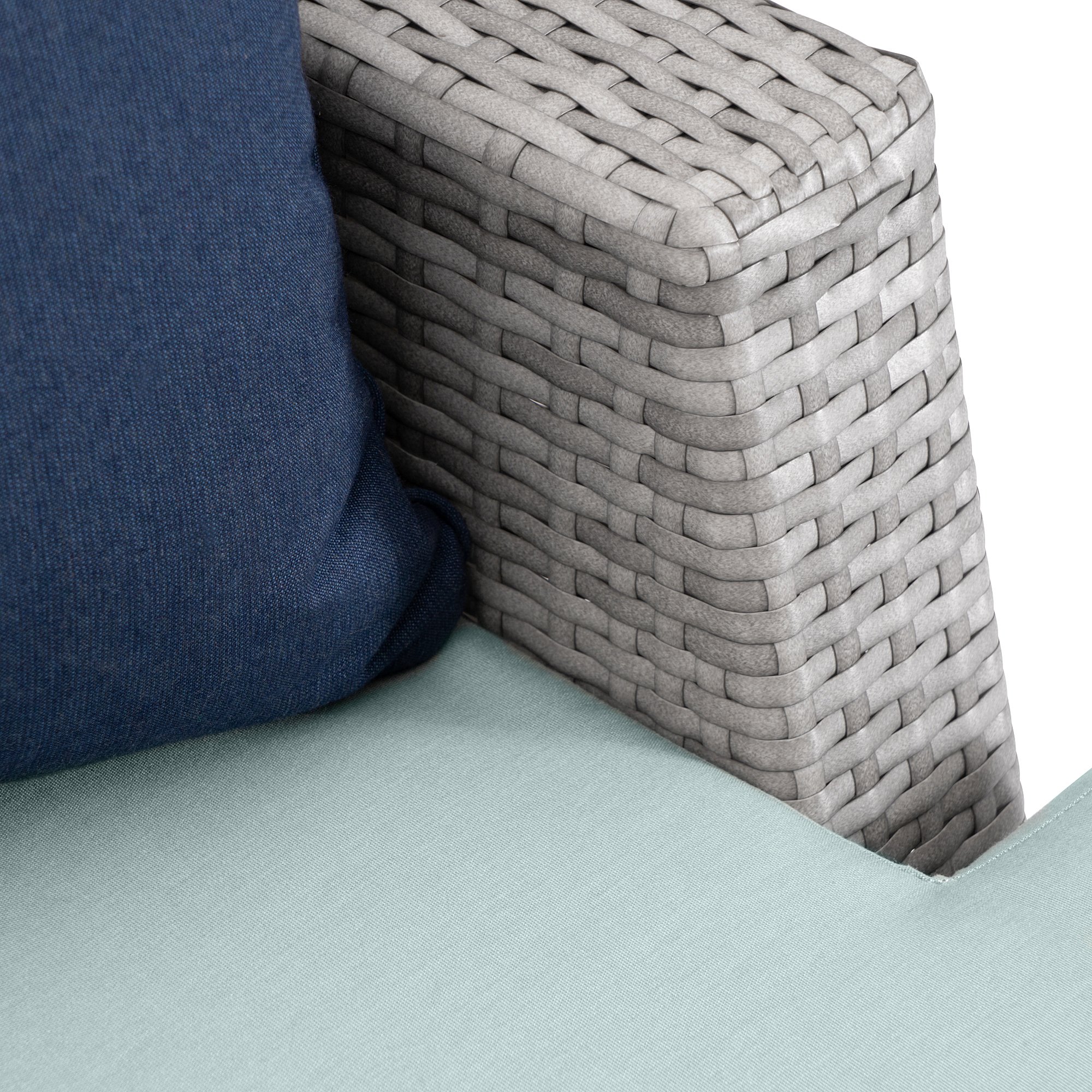Spa Blue 4 Piece Patio Set with Indigo Cushions - Portofino-6