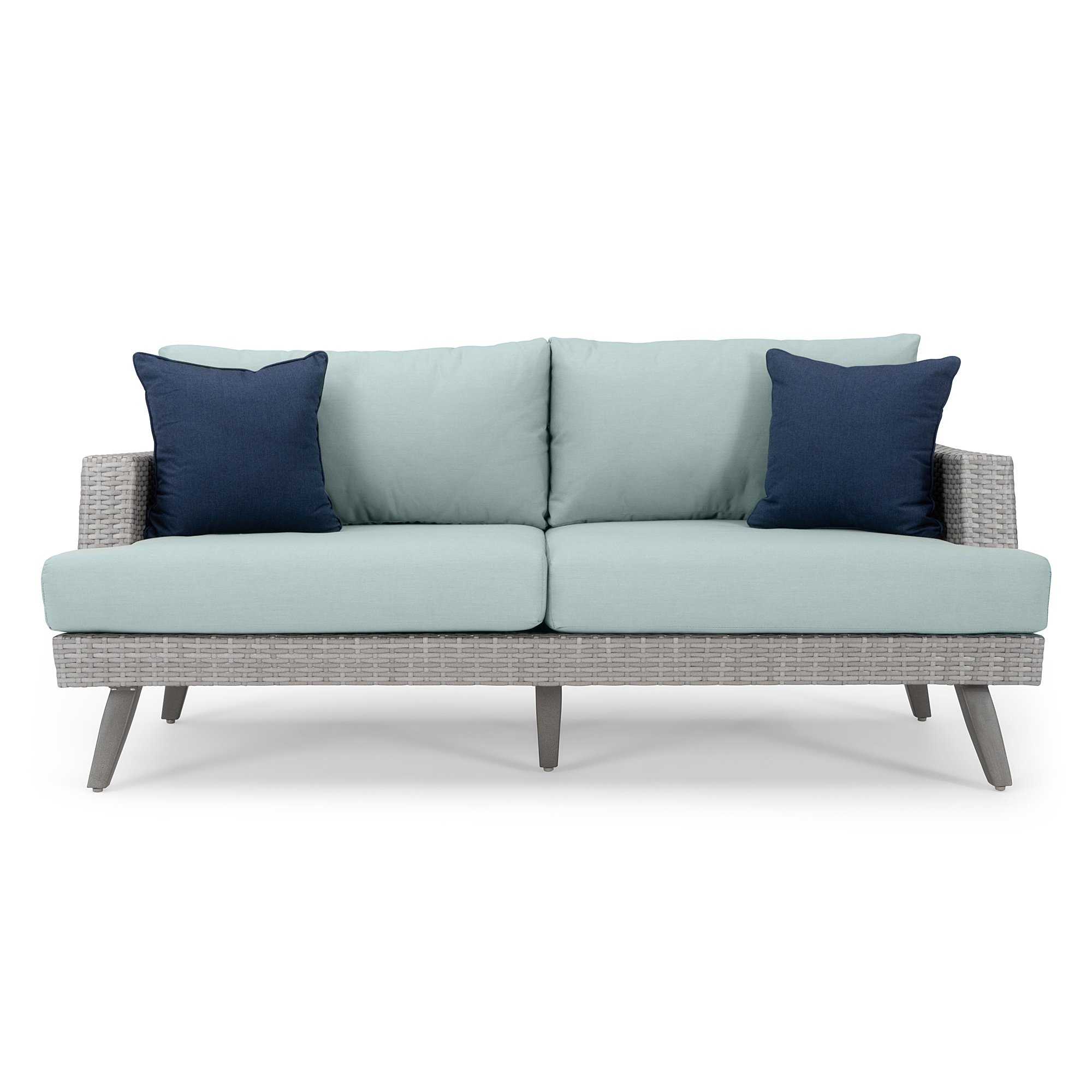 Spa Blue 4 Piece Patio Set with Indigo Cushions - Portofino-8
