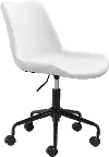 Byron Mid-Century Modern White Office Chair