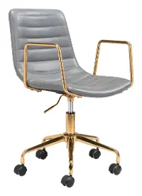 Glam Gray Office Chair - Eric