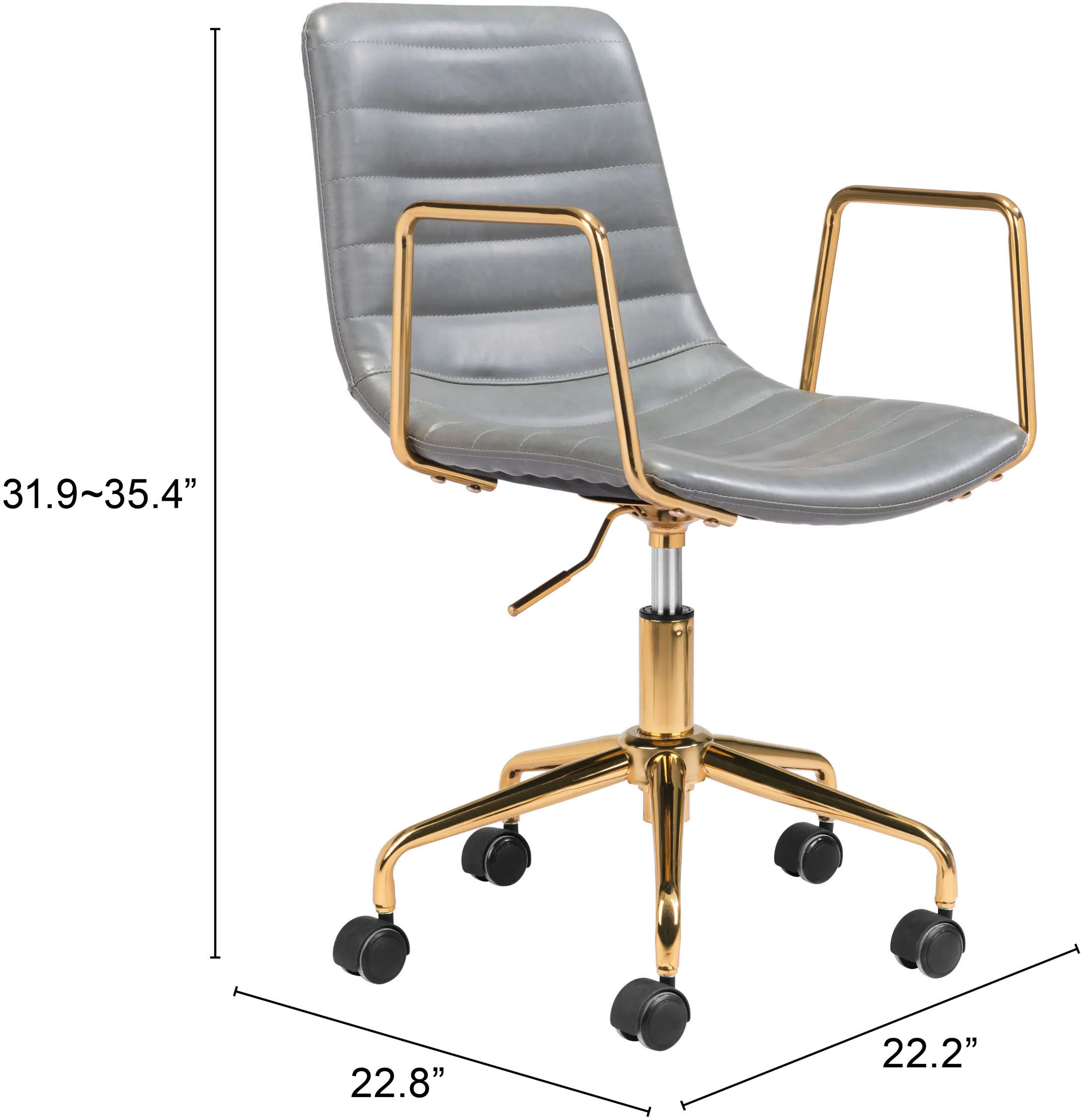 Glam Gray Office Chair - Eric-6