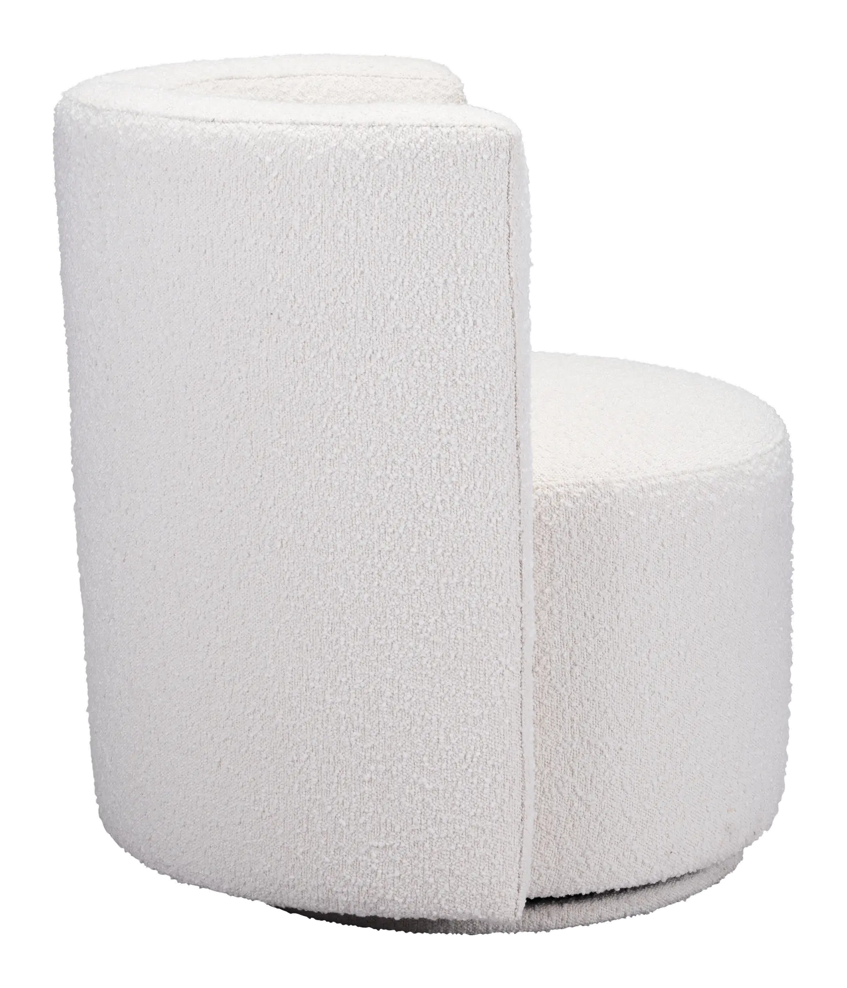 Glam White Upholstered Accent Chair - Prague-2