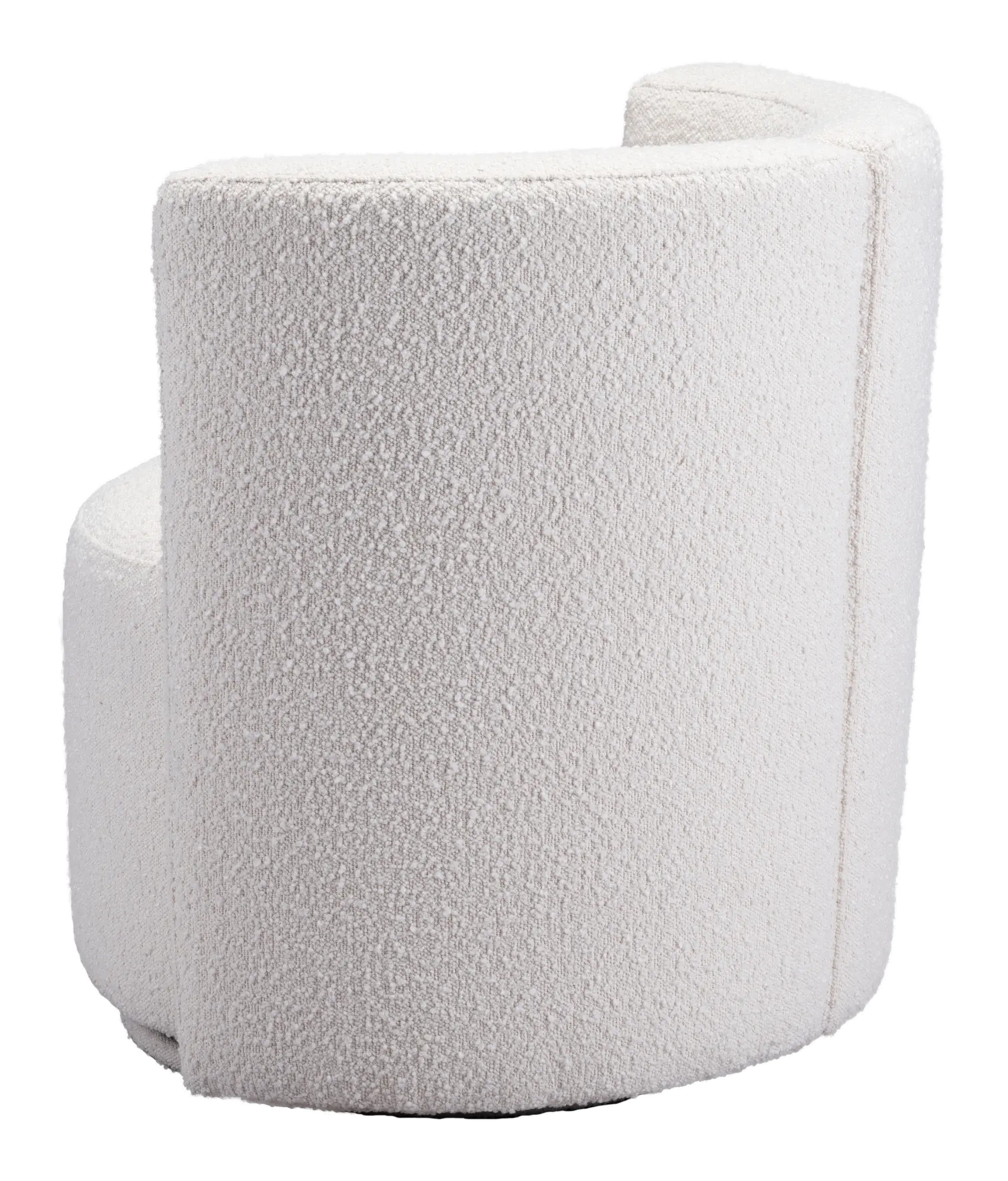 Glam White Upholstered Accent Chair - Prague-4