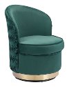 Modern Green Swivel Accent Chair - Zelda