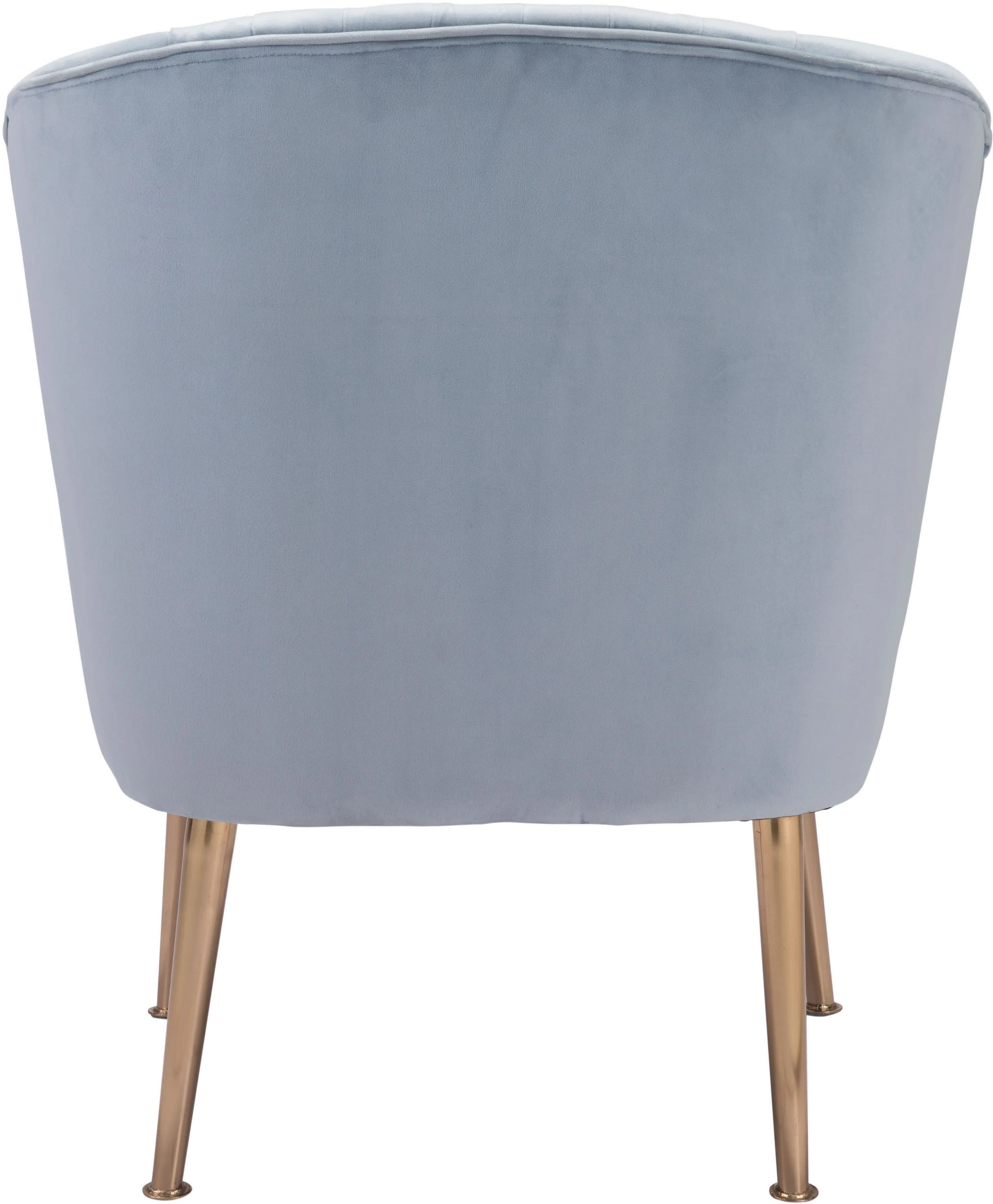 Glam Blue Velvet Accent Chair - Andes-3