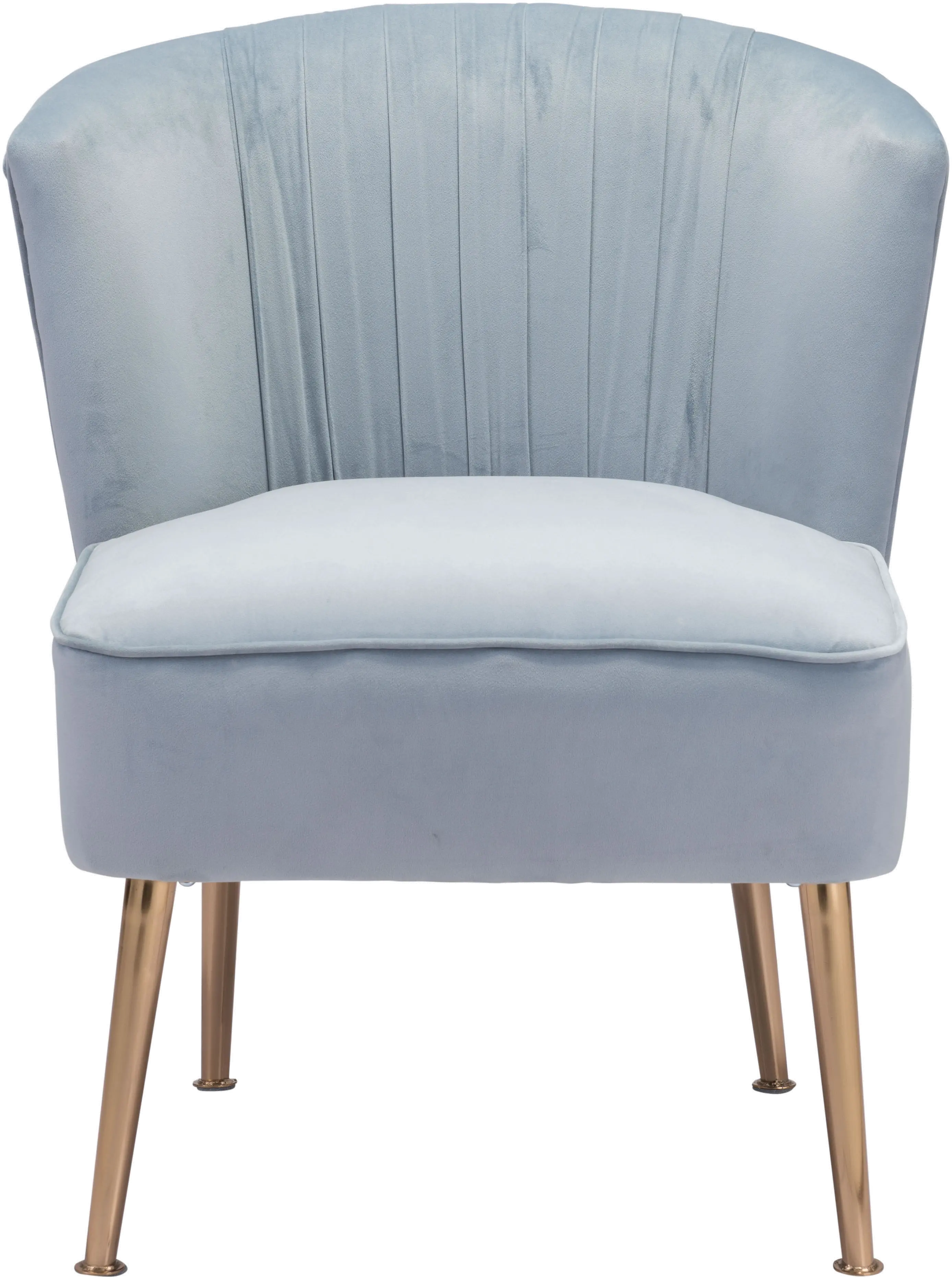 Glam Blue Velvet Accent Chair - Andes-5