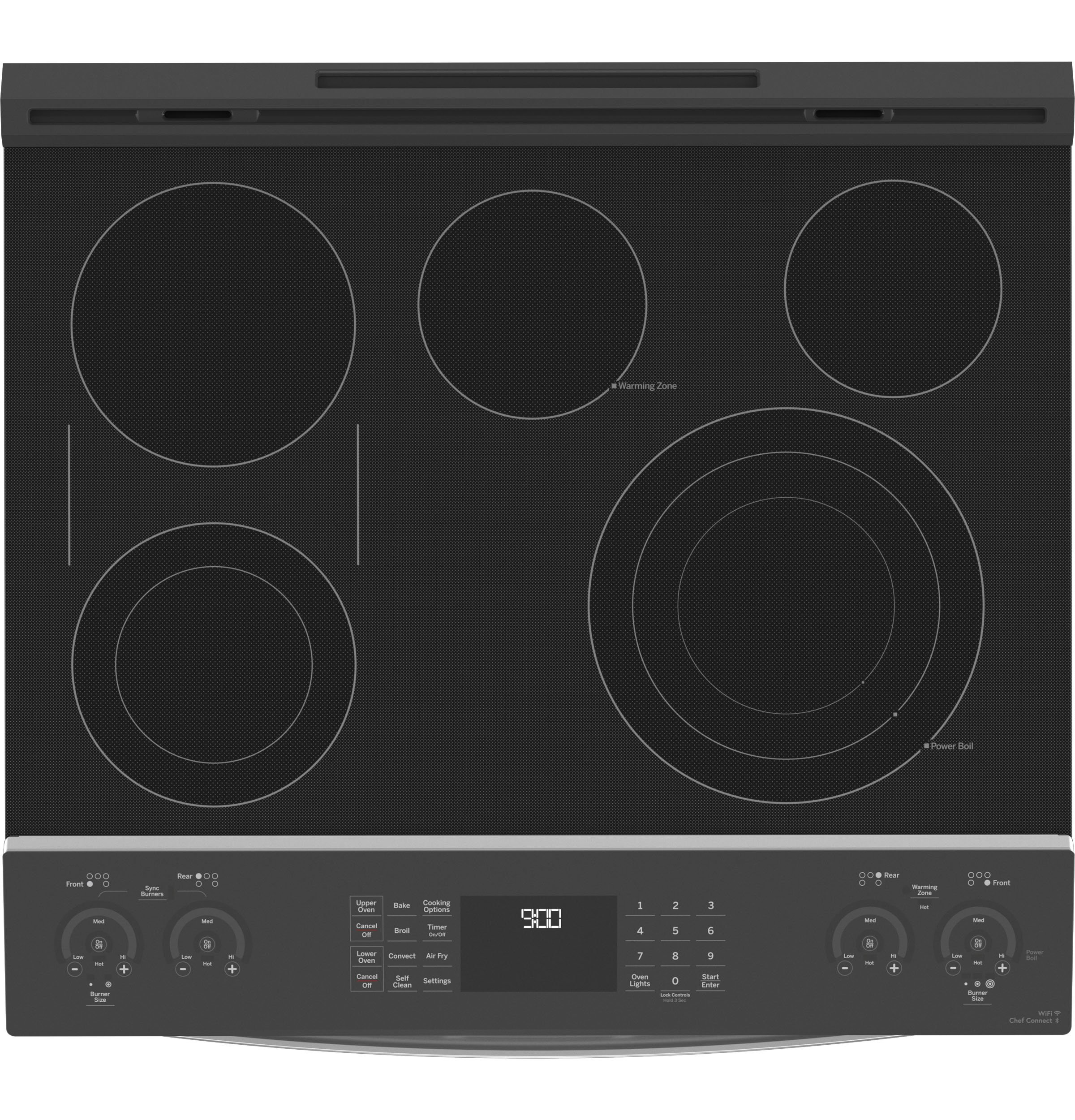 PS960YPFS GE Profile Smart Double Oven Electric Range with Convection and Air Fry - 6.6 cu. ft., Fingerprint Resistant Stainless Steel-3