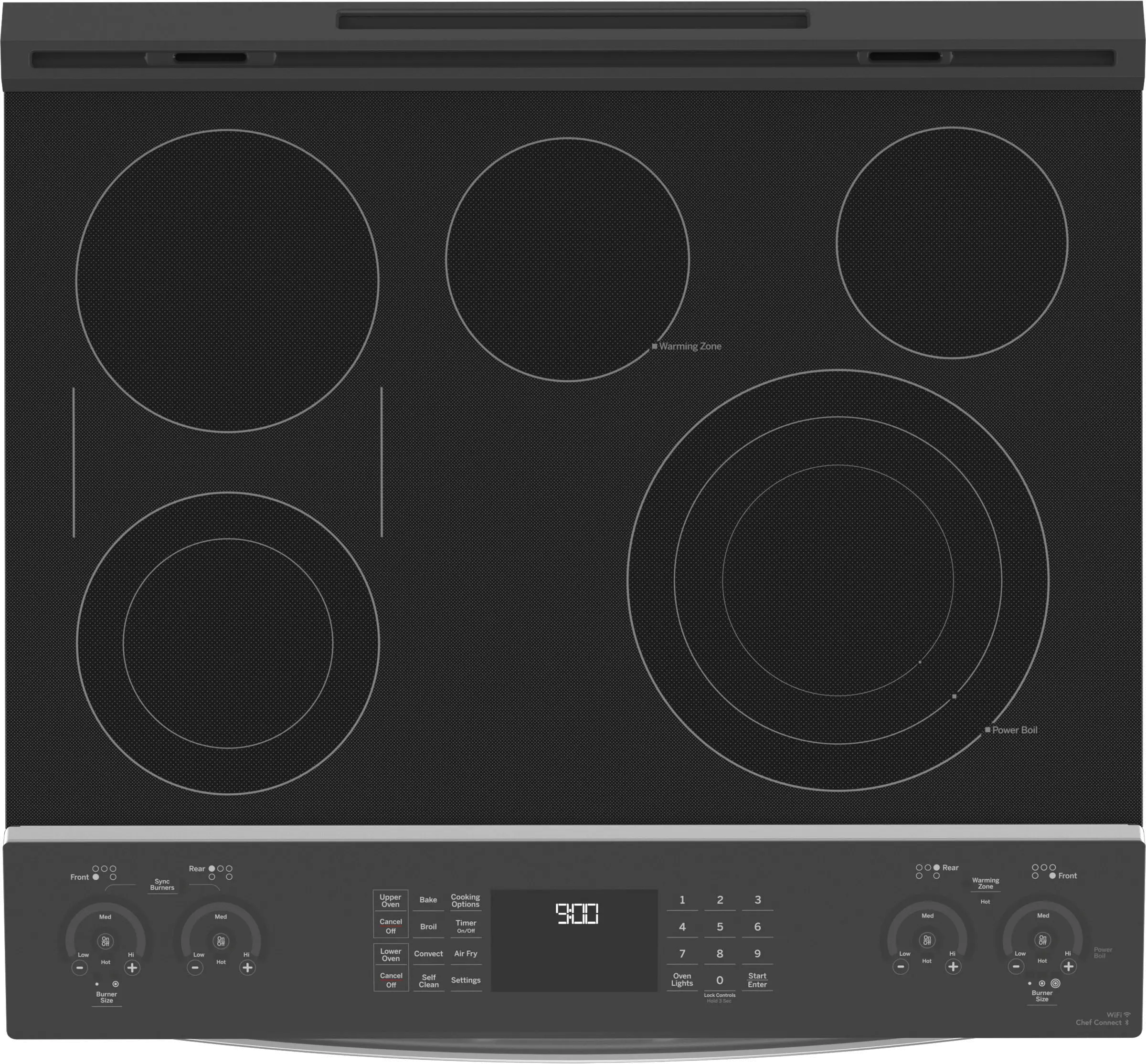 PS960YPFS GE Profile Smart Double Oven Electric Range with Convection and Air Fry - 6.6 cu. ft., Fingerprint Resistant Stainless Steel-3