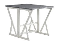 White and Gray 5 Piece Counter Height Dining Room Set - Delmar-3