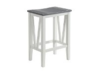 White and Gray 5 Piece Counter Height Dining Room Set - Delmar-6