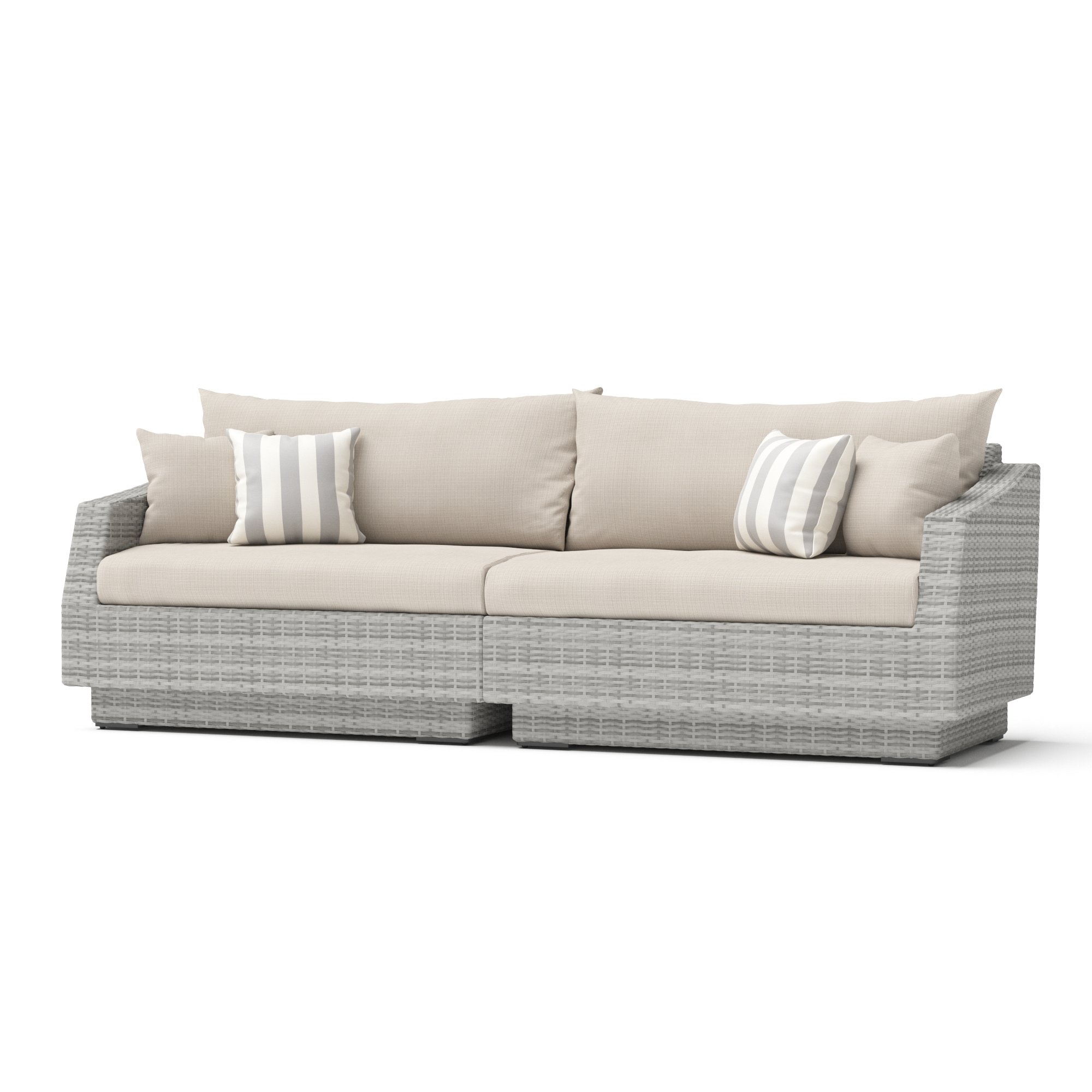 Cannes Pebble 96 Inch Patio Sofa-2
