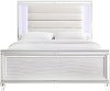 Contemporary White Full Size Bed with Trundle - Posh