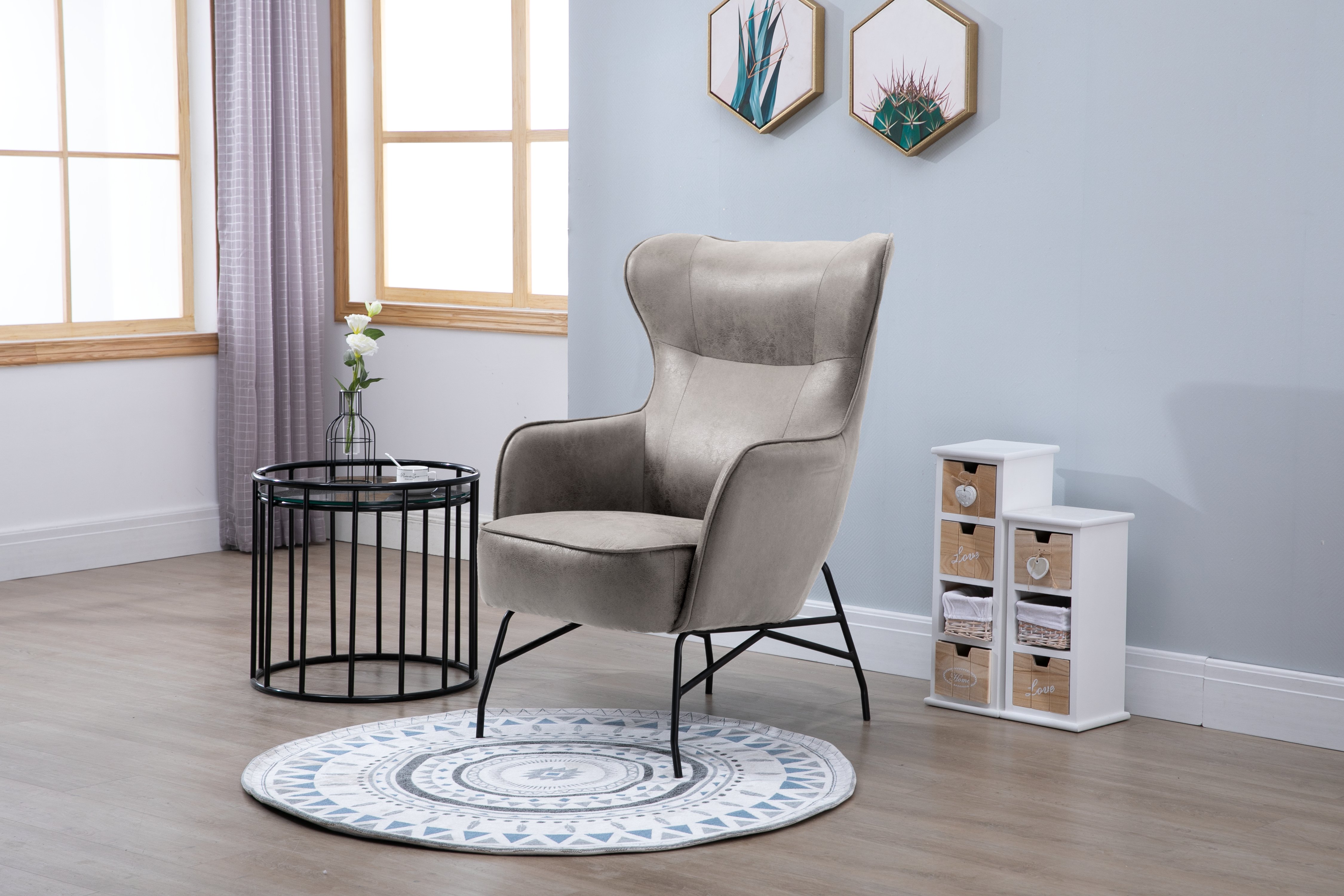Franky Charcoal Gray Accent Chair-7