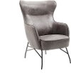 Modern Charcoal Gray Faux Leather Accent Chair - Franky