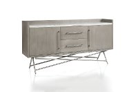 Marble and Chrome Dining Room Sideboard - Coral-2