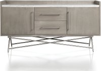 Marble and Chrome Dining Room Sideboard - Coral-3