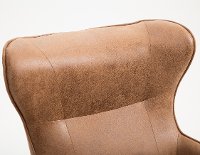 Modern Saddle Brown Faux Leather Accent Chair - Franky-3