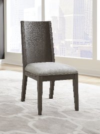 Modern Gray Upholstered Dining Room Chair - Plata