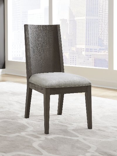 Modern Gray Upholstered Dining Room Chair - Plata