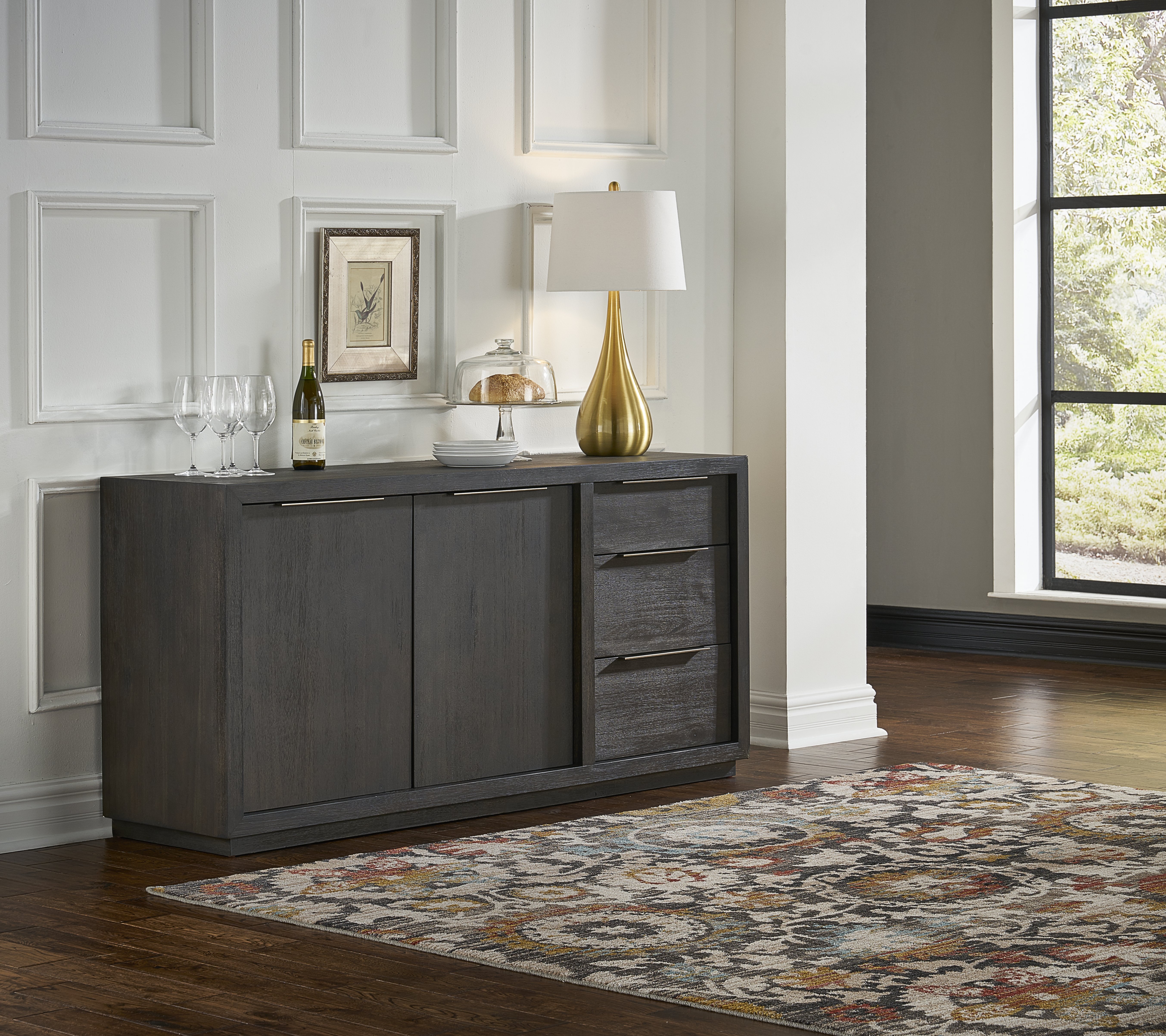 Modern Gray Dining Room Sideboard - Oxford-2