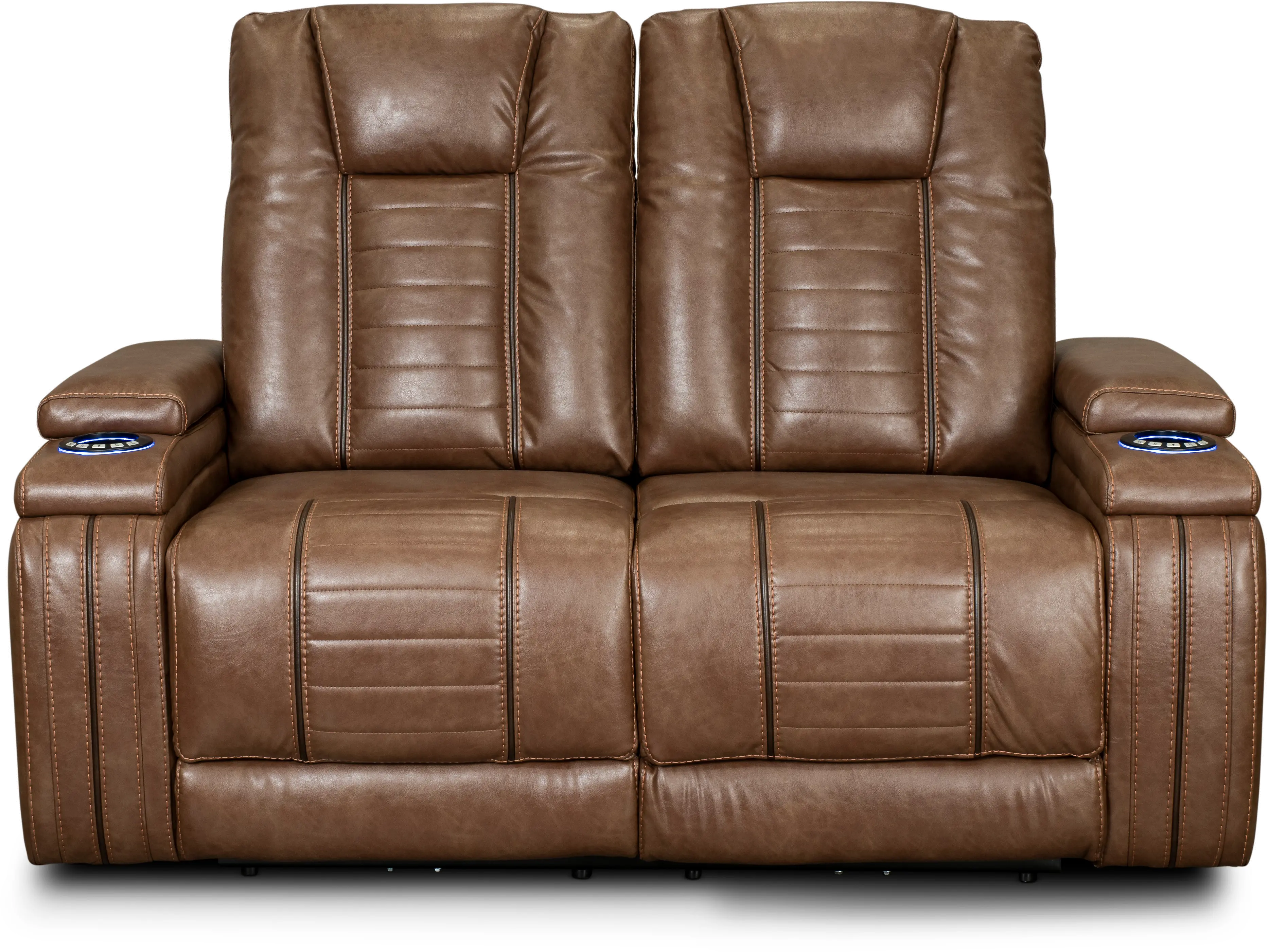 Umber Brown Power Reclining Loveseat - Megan-1