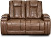 Umber Brown Power Reclining Loveseat - Megan