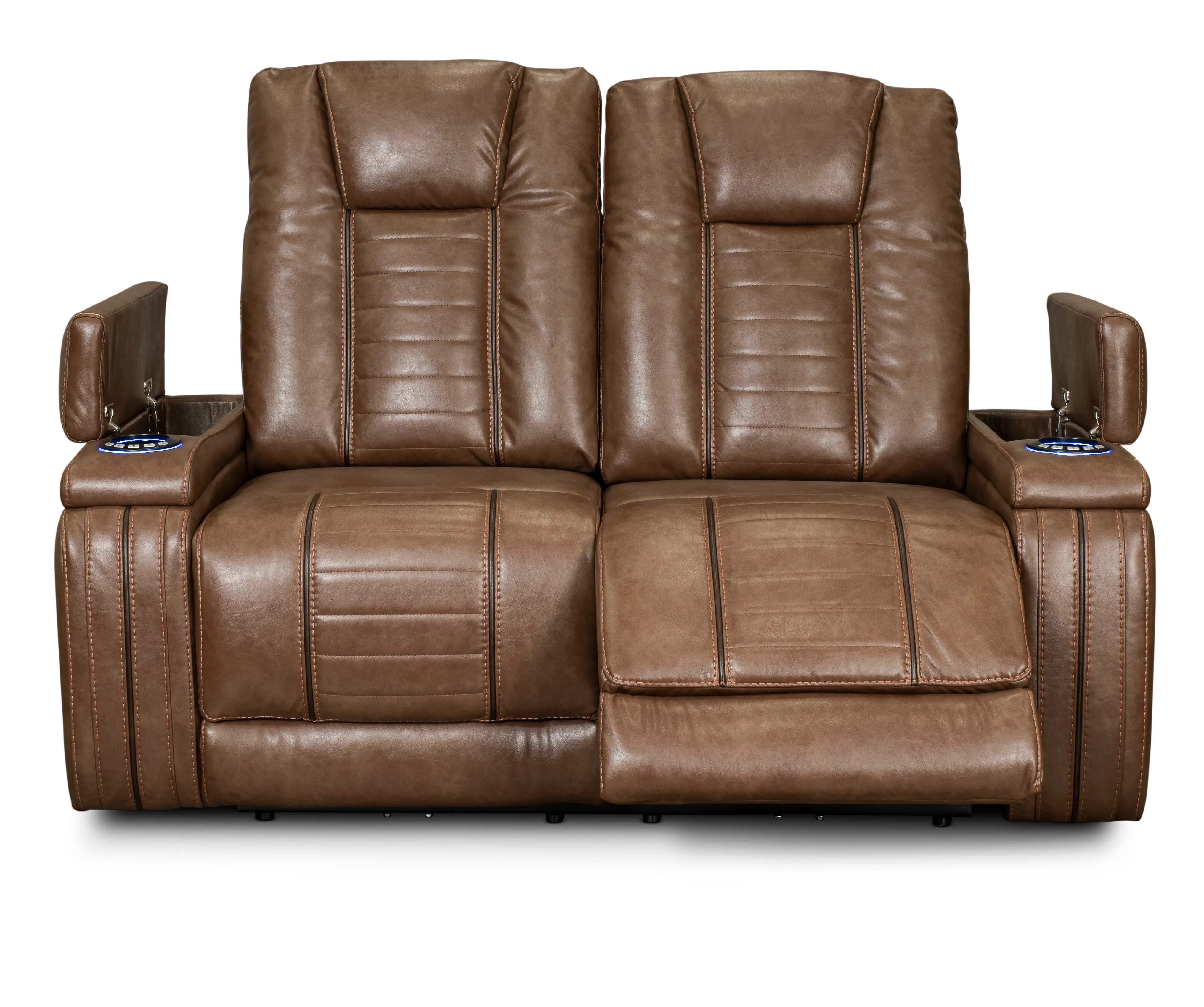 Umber Brown Power Reclining Loveseat - Megan-3